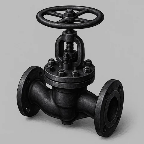 Клапан чугунный обратный фланцевый ДУ 80 РУ 2.5 ГОСТ 27477-87