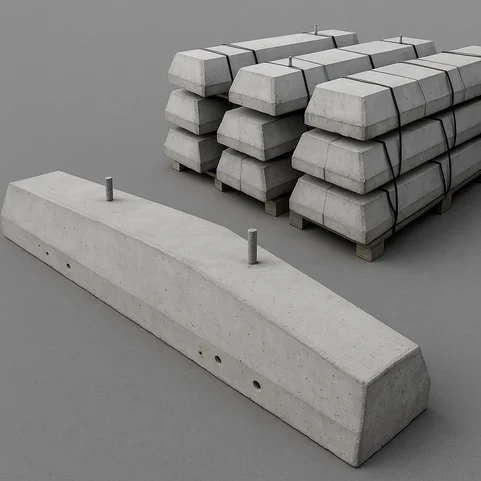 Полушпала железобетонная Р75 1340х230 мм ПП ТУ 32-58-25-92