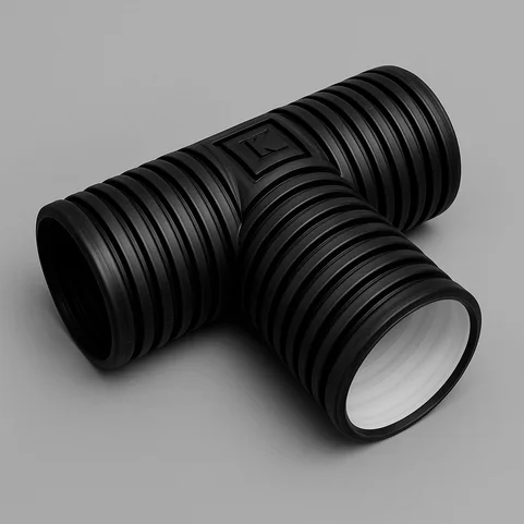 Тройник гофрированный ПЭ 125х0.4 мм ГОСТ Р 54475-2011