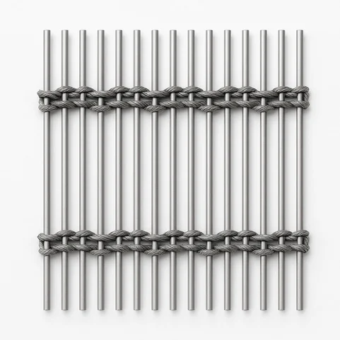 Сетка стальная тросиковая №24/2 тип-1 12х2 мм 12Х18Н10Т ТУ 14-4-460-88