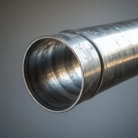 Труба оцинкованная вентиляционная прямоугольная 0.55х150 мм