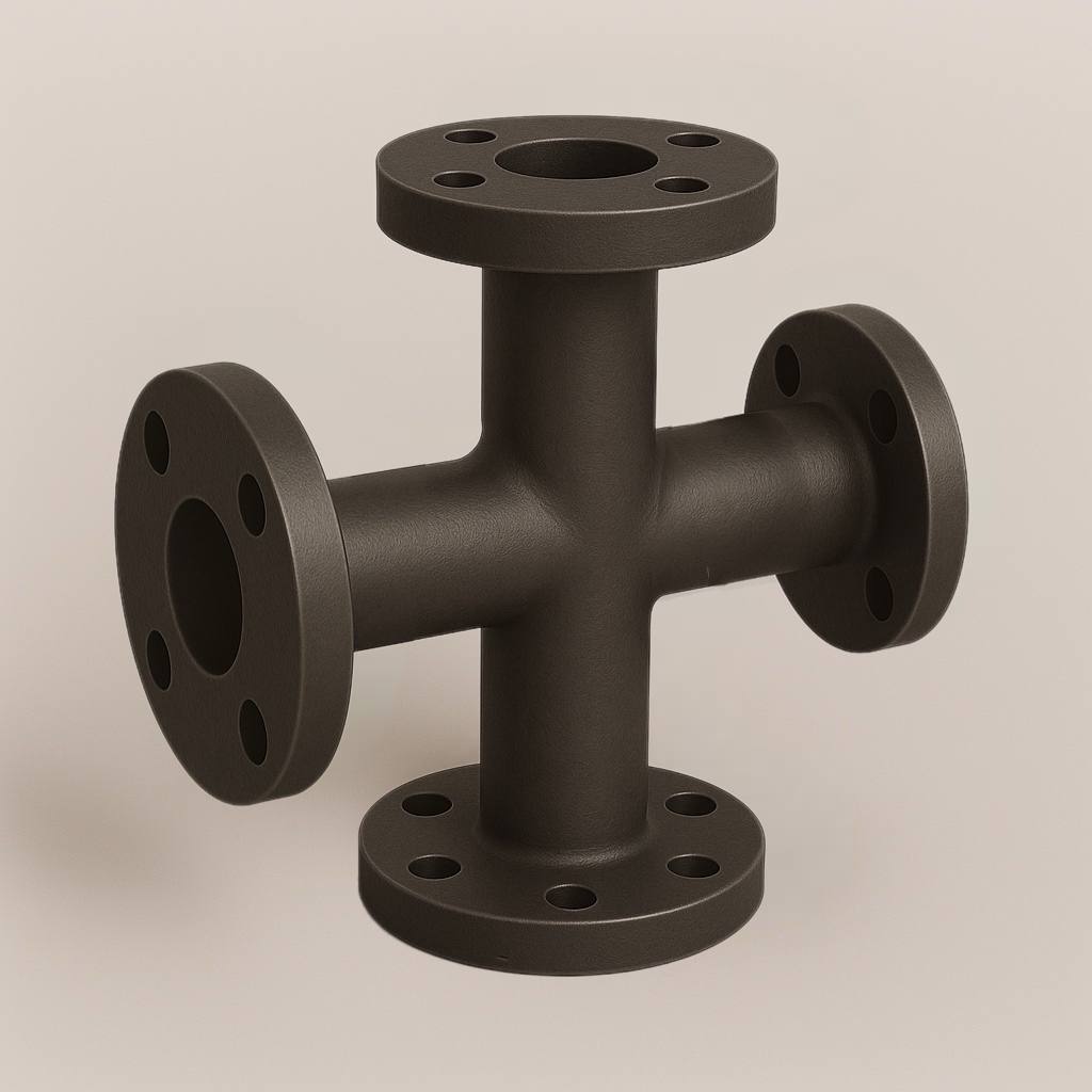 Крестовина чугунная прямая 8 мм ГОСТ 8951-75