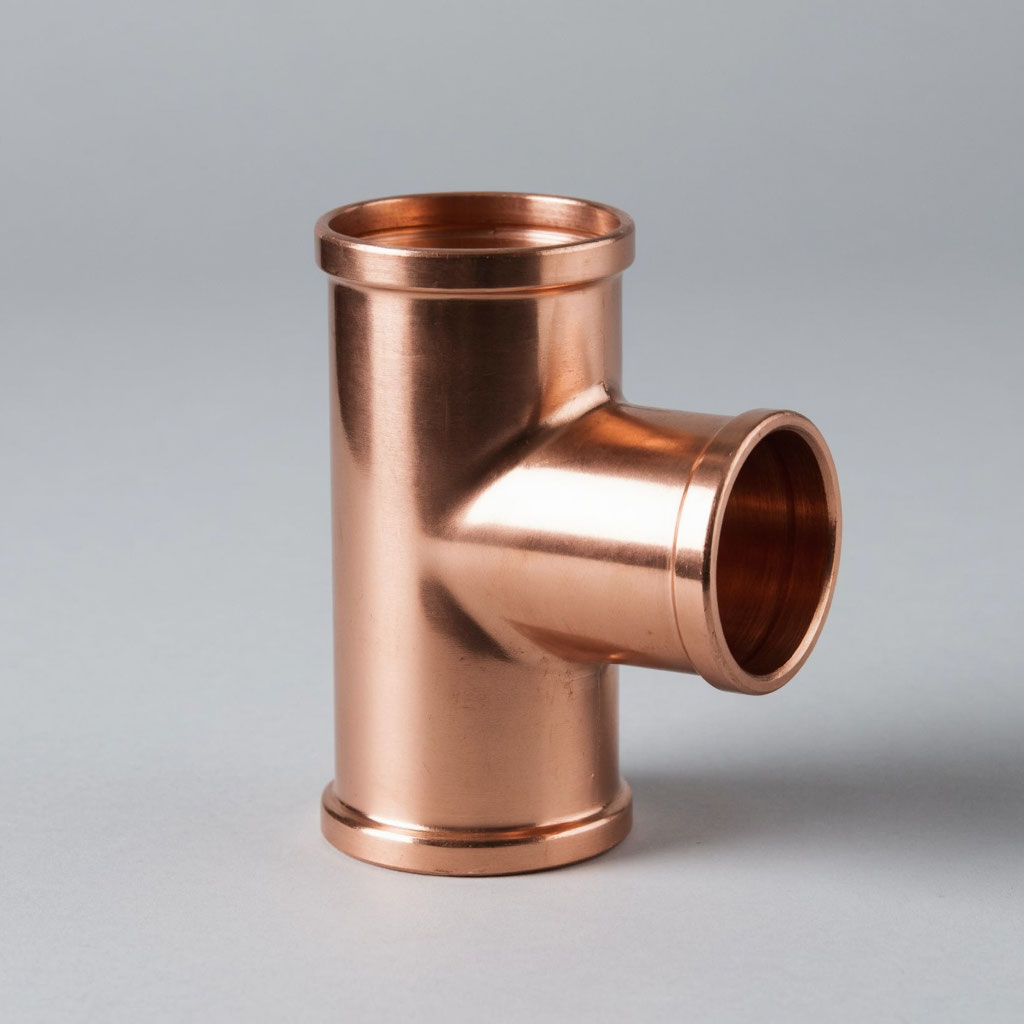 Тройник медный с направленным отводом 15 мм М1р ГОСТ 32590-2013