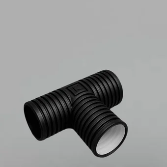 Тройник гофрированный полимерный